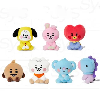 Nowy Kpop koreański dziecko zabawki pluszowe zwierzęta ładny Kawaii pluszowe zabawki pies królik pluszowy wykwintne dziewczyna w mini dla dzieci siedzące pluszowe lalki 12 cm