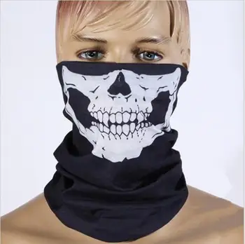 500 szt./lot czaszka projekt serii szalik różnorodność rurki połowa twarzy Maska Halloween opaska na głowę bandana czapki rower szal na głowie