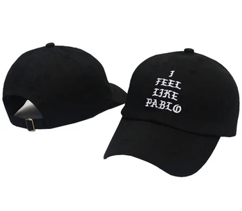 Czuję się jak Pablo tato kapelusz Kanye West marki bawełna haft czapka z daszkiem Snapback unisex odkryty moda wypoczynek czapki