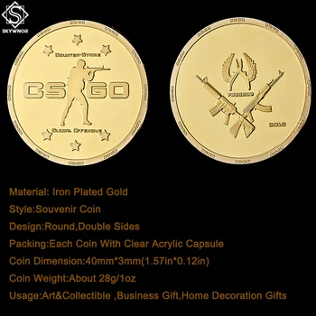 Światowa gra CS GO, Counter Strike Design Gold Souvenir Token Coin Value Gift