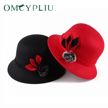 2020 jesień nowy kapelusz dla kobiet klasyczne stałe filcu top kapelusze damskie filcu kapelusze casual moda Damska czapka czapki damskie Шапо femme