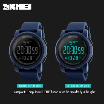 Luksusowej marki SKMEI Men LED cyfrowy zegarek sportowy zegarek męskie zegarki wojskowe Relogio Masculino 1257