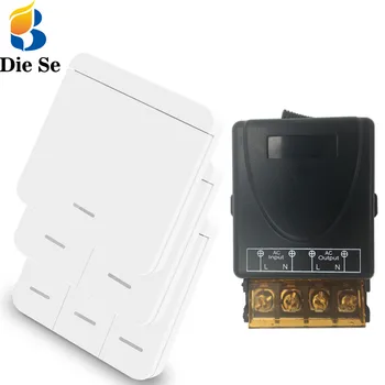 Diese High-power relay controller 75V AC~250V 30A safe 433Mhz Wireless relay receiver and 86 Wall-panel Switch, for Light,boiler
