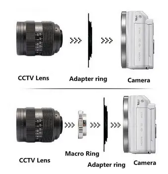 Fujian 50mm F1.4 CCTV Movie Lens Mount C to Sony A6000 A6500 A6300 A5000 NEX-5T N-3N N6 N7 N-5R NEX6 NEX7