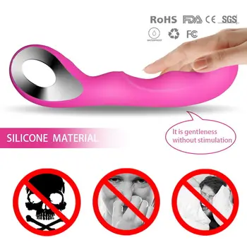 Różdżka masażer 10 prędkości Silikonowy USB Akumulator wodoodporny G Spot wibratory potężny erotyczne łechtaczki wibrator sex zabawki dla kobiet