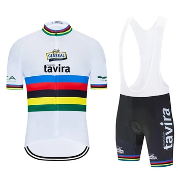 2020 New TAVIRA Cycling Jersey Pro Bicycle Cycling Team Set Men Summer Bike Shorts Set Maillot Culotte MTB Ropa Ciclismo Uniform