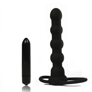 Podwójna Penetracja Wibratory Sex Zabawki Dla Kobiet Korek Analny Penis Strap-On Wibrator Intymne Zabawki Dorosłych Sex Towary Dla Par