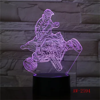 ATV 3D w Kształcie Lamp Dune Beach Buggy LED lantern candle kostium Cruiser Night Light prezenty dla chłopaka kolorowe kreatywne lampki nocne LED AW-2594