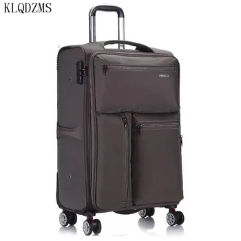 KLQDZMS 20/24/28 cm drogowy walizka Oxford Spinner drogowy walizka mężczyźni kobiety toczenia bagażu ładowarka walizka z kółkami