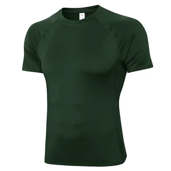 Nowa Высокоэластичная Szybkoschnąca Bieżnia T-Shirt Z Krótkim Rękawem Dla Mężczyzn Rashgard Gym Fitness Training Sportowe Koszule Męskie Odzież