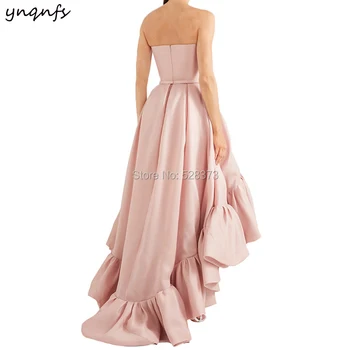 YNQNFS ED162 Normcore Taffeta High Low Dress wylot suknia suknie druhen krótkie z przodu, długie z tyłu 2019