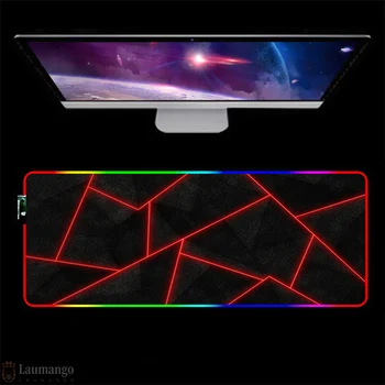 Czarny wzór podkładki pod mysz do gier akcesoria komputer RGB gra 7 Kolor prędkość mini PC klawiatura tenis podkładka pod mysz z podświetleniem podkładka pod mysz