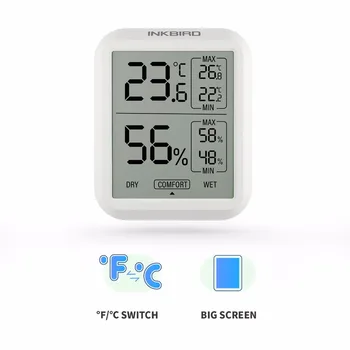 Wysoka dokładność ITH-20 cyfrowy termometr higrometr temperatury czujnik wilgotności monitor kryty elektroniczna stacja pogody