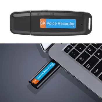 OOTDTY nowy mini digital audio, dyktafon długopis dyktafon 8 GB pamięci flash USB, dysk-U czarny kolor wysokiej Qaulity