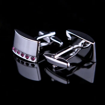 KFLK 2020 Luxury Brand mankiet guziki gemelos fioletowy Kryształ spinki do mankietów wysokiej jakości abotoadura koszula spinki do mankietów dla mężczyzn biżuteria