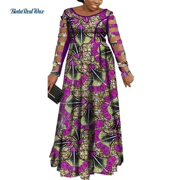 Kobiecy strój Afrykański print Sukienki dla kobiet z długim pusta rękawem sukienka syrenka suknia wieczorowa Vestido Bazin Afrykańska odzież WY7565
