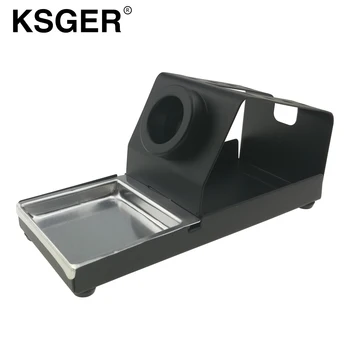 KSGER metal stop aluminium T12 STC STM32 OLED stacja lutownicza Podstawka uchwyt z czystą gąbką