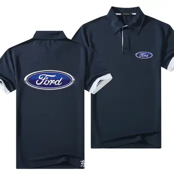 Letnia nowa męska koszulka polo z logo Ford z krótkim rękawem, z wysokiej jakości fashion casual Harajuku pure cotton men