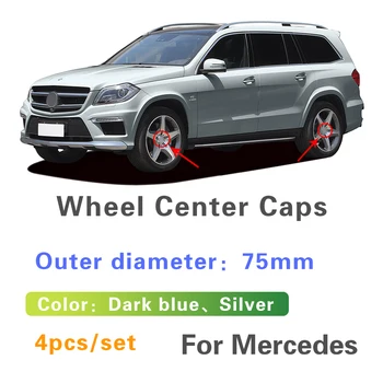 4X 75 mm centrum koła samochodu pokrywa logo emblemat nakrętki piasty dla Mercedes Benz A B C E CLA CLC CLK CLS klasa W203 W204 W205 W212 W210 W220