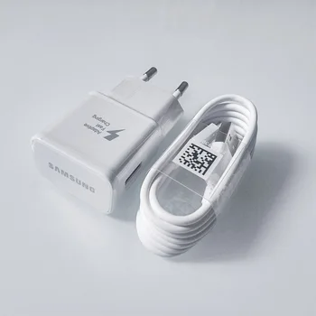 Samsung S10 plus EU/US Adaptive Fast Charger Power Adapter 9V1.67A 15W 1.2 M Type C kabel do Galaxy S9 S8 C5 C7 C9 pro Note 8 9