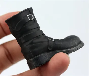 1/6 skali męski żołnierzy VF003 czarne buty puste średnio-wysokie buty zbiornik brodawki buty skórzane buty do 12