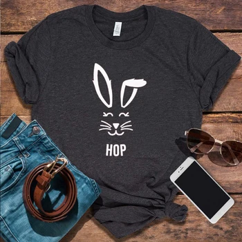 Królik pary Wielkanocna koszula hip-hop Wielkanoc odpowiednie koszule i t-shirt mama Wielkanoc tata 2020 graficzny koszulki kobiety druku