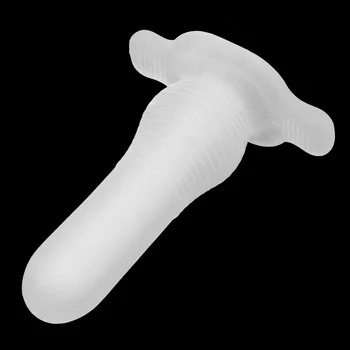 Przezroczysty wydrążony wibrator korek analny anal sex zabawki dla kobiet, mężczyzn gej masażer prostaty anal rozszerzający expander produkty dla dorosłych