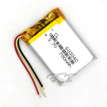 3.7 V 603040 800mAh akumulator 3Wire Li-polymer Lithium Lipo Li-ion Cell Battery For Tablet Digital Set PSP MP5 GPS Bluetooth