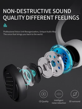 V9 TWS Bluetooth 5.0 bezprzewodowe słuchawki kostna przewodność słuchawki Sport na świeżym powietrzu zestaw słuchawkowy z mikrofonem słuchawki do telefonów komórkowych