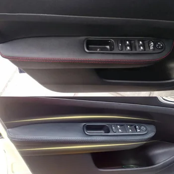 SPEEDWOW samochodowa drzwi podłokietnik panel pokrywa ochronna wykończenie z przodu tylne drzwi panelu Peugeot 307 2004-2013 części wnętrza pojazdu 4 szt.