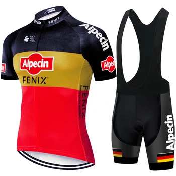 2020 cięcie laserowe alpecin fenix Cycling Team Jersey rowerowa odzież spodnie garnitur męskie letnie MTB 20D rowerowe szorty koszule Mayo