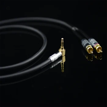 MonsterProlink standard 100 kabel audio stereo 3,5 mm-2 RCA prostokątny Y kabel do MP3, CD, DVD, PC TV аудиофильский kabel