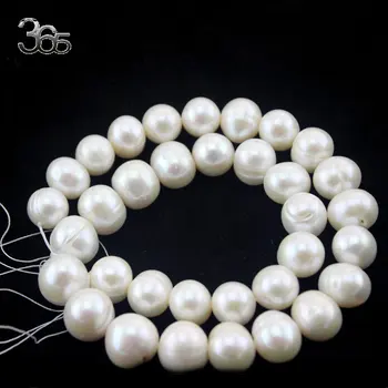 Darmowa wysyłka 12-14 mm prawdziwy biały naturalny słodkowodne okrągłe koraliki perły dobrze dla budowy naszyjniki lub bransoletki
