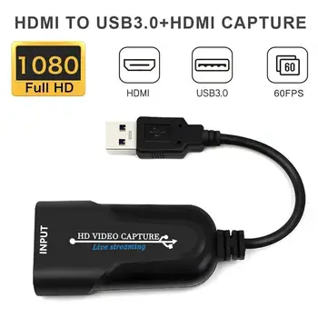 Mini Video Game Capture Card HDMI To USB 3.0 1080P Video Grabber Record Box dla PS4 Game HD Camera Recording Live Streaming