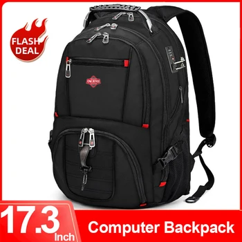 Anti Theft Travel Backpack Men Code Lock 17.3 Inch Business Laptop Lagage Bagpack USB Charging School Bags For Teenage Mochila