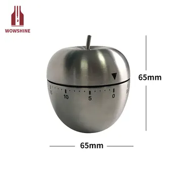Wowshine Stal Nierdzewna 60-Minutowe Odliczanie Kuchnia Gotowanie Mechaniczny Budzik Zegar Zegarek Apple Forma