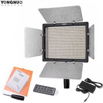 Yongnuo YN-600L LED Studio Video Light 3200k-5500k i 5500K temperatura barwowa lampy Canon Nikon Camcorder DSLR +zasilacz sieciowy