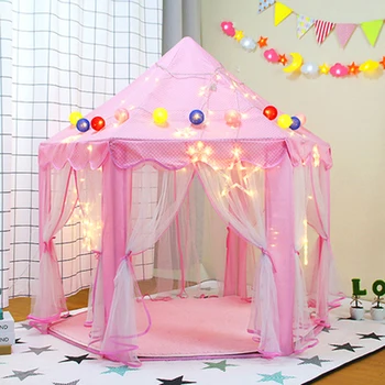 Girls Kids Toys Tent Pink Child Tent Girl Tipi Enfant Play Game Teepee Little House Baby Kampanii House Princess Children ' s Tent