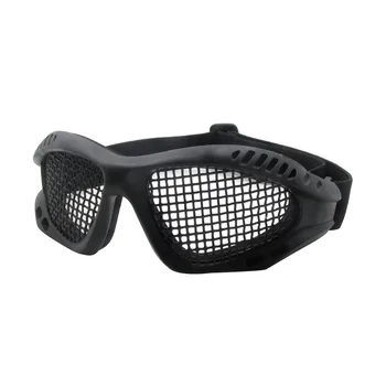 Zewnętrzne okulary ochronne dla oczu Airsoft Anti Fog Safety Gogle z siatką metalową taktyczne wygodne okulary akcesoria myśliwskie