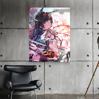 Wall Art Pictures HD Prints Arknights Japan anime plakat Home Decor Cute Girl Canvas Paintings Modular No Frame For Living Room