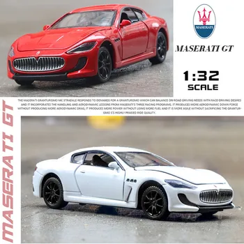 1:32 Maserati GT model samochodu stopu samochód Die-cast zabawka model samochodu światło i dźwięk dla dzieci zabawki kolekcjonerskie, Bezpłatna wysyłka