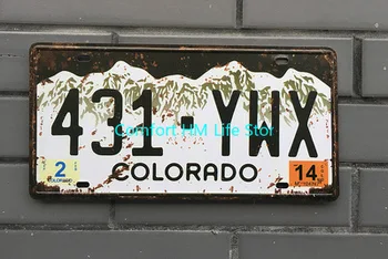 Vintage amerykański numer samochodu metalowe płytki USA licencja plakat bar pub garaż kawiarni strona główna Metal cyna znak naklejka naklejka ozdoby