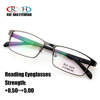 Unisex okulary do czytania przezroczyste Пресбиопические prostokątne okulary przeciwsłoneczne CR-39 obiektyw HMC podłogowa unisex okulary +1.00 ~ +5.00