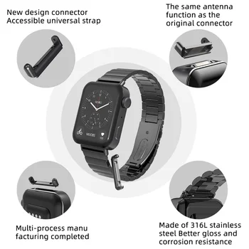 Pasek do Xiaomi Mi Watch bransoletka metalowa, bransoletka ze stali nierdzewnej Correa, aby Mi Watch pasek gniazdo Mi Watch akcesoria
