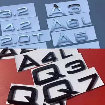 Literalnie pokój logo do Audi 1.8 T 2.0 T 2.4 3.0 T 3.2 3.6 4.2 A3 A4 A5 A6L Q8 A8L Q3 Q5 Q7 przebudowa samochodu bagażnik ikona logo naklejka
