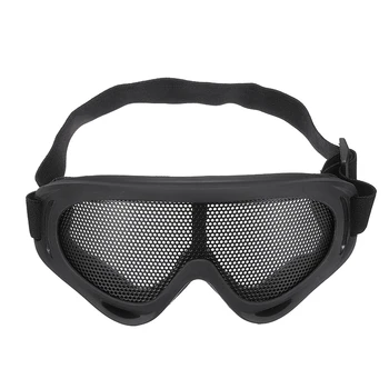 Otwarte oko ochronne wygodny airsoft bezpieczeństwo taktyczna ochrona oczu metalowa siatka okulary Gogle 3Color