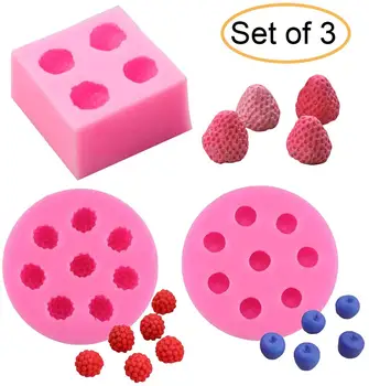 Formy silikonowe do świec Mini 3d Strawberry Raspberry BlueberryTangerine segment Owocowa pomadka Шелковичный wosk topi się мыловарение formy