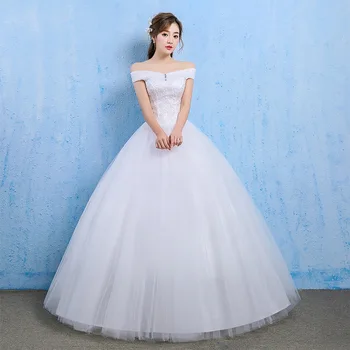 Tania Suknia Ślubna 2020 Elegancka Suknia Z Otwartymi Ramionami Koronki Temu Aplikacje Koronki Księżniczka Suknie Ślubne Vestidos De Noivas