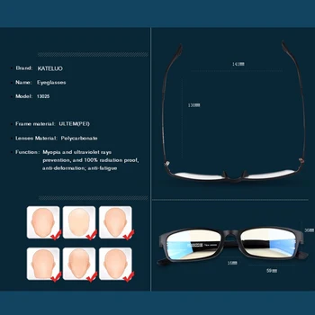 KATELUO unisex fotochromowe przepisane im okulary okulary okulary optyczne ramki krótkowzroczność okulary dla mężczyzn dla kobiet 13025