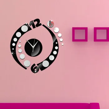 Nowe akrylowe lustra zegar ścienny Art Figure Numbers z samoprzylepnej podkładem kleju Lustrzane naklejki DIY Home Decoration zegar ścienny